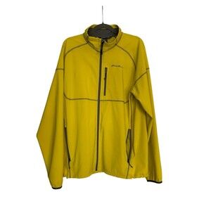 Eddie Bauer Mens Lightweight Weatherproof Yellow‎ Jacket Size L